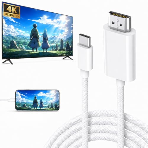 Type-C to HDMI �ϊ��P�[�u�� 1.8m�y2026�ŐV�`�b�v���ځE4K�Ή��zUSB Type-C HDMI �ϊ��A�_�v�^�[ �����`�� �L���~���[�����O �f���o�� �g���E������ʑΉ� �i�C�����҂� ���ϋv �X�}�z�E�^�u���b�g�EPC�Ή� iPhon