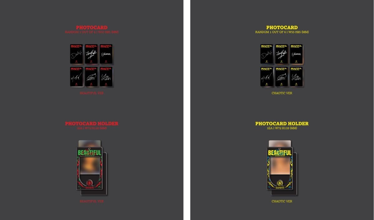 Générique Katseye - 2nd EP Beautiful Chaos CD (2 Versions Set) + Extra photocards
