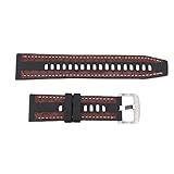 Construcción duradera: esta correa de reloj de caucho de 22 mm está hecha de caucho de calidad superior, lo que equilibra bien la suavidad y la firmeza. Es resistente, resistente al agua y al sudor, y mantiene la calidad en el uso diario mejor que la correa de reloj de baja calidad de 22 mm.