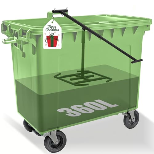 NEWTRY Afvalpers Afvalpers van de afvalpers met Verbeterde Basis voor 360L en 660L Rollers Prullenbakken Efficiënte Afvalcompressie