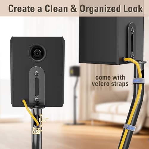 Mounting Dream Height Adjustable Speaker Stands Mounts Extends 30” to 39”, Heavy Duty Base and Extendable Tube, 11 lbs Capacity Per Stand, MD5401 by Mounting Dream - Image 2