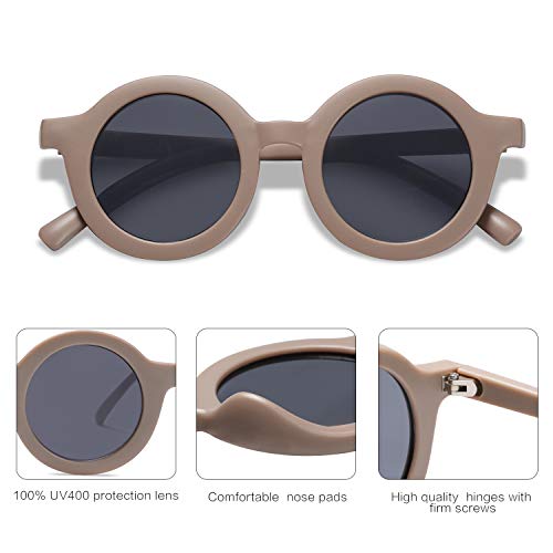 Image of SOJOS Cute Round Polarized Sunglasses for Kids Girls Boys UV400 Protection De Sol Gafas Beach Holiday