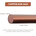 WSYCWG 250Mm Long T2 Copper Bar, Pure Copper Round Rod Industrial Raw Materials Diameter 16Mm-25Mm,Diameter 25mm