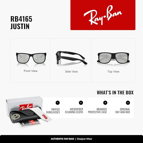 Image of Ray-Ban RB4165 Justin Classic Square Sunglasses for Men for Women