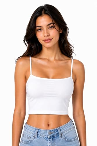 Image of Seamless Padded Bralette for Women | Free Size (Fits 28-32 Bust) | Stretchable Wireless Camisole Bra | Soft Comfortable Removable Pads