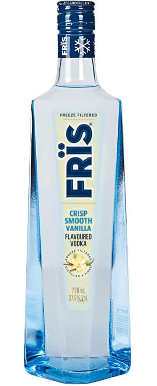 FRÏS Vanilla Vodka 70cl 37.5% ABV Scandinavian Vanilla Flavoured Vodka Four Times Distilled Purified Through a Freeze Filtered Process at -15C Ideal over ice with your favourite mixer