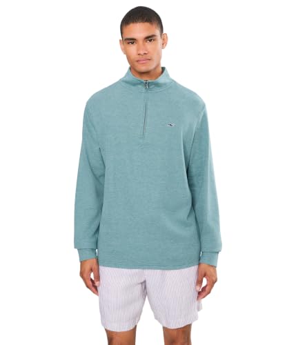 Image of vineyard vines, Mens, Saltwater 1 /4 Zip, Lowcountry Loden, S