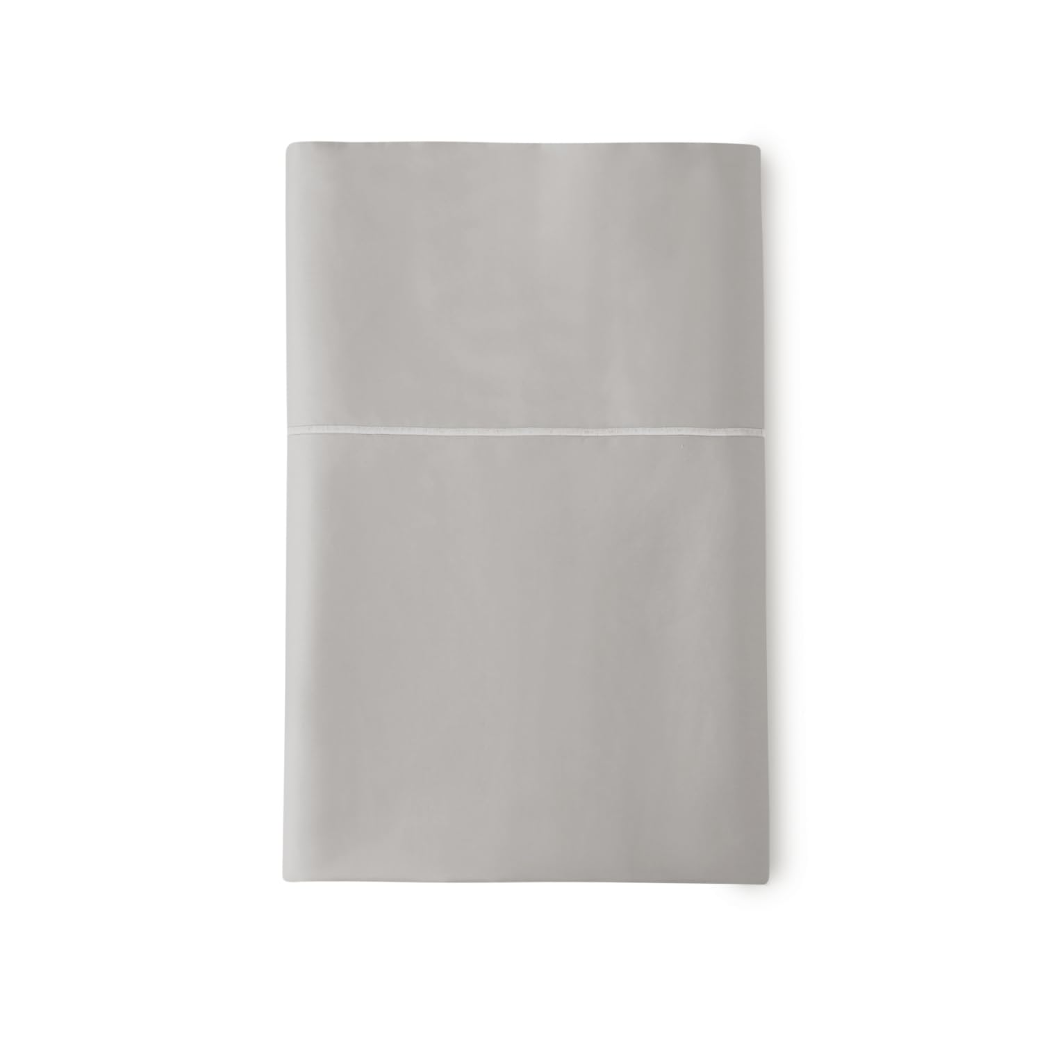 Certified Organic King Flat Sheet Only - 100% Organic Cotton Top Sheet with Luxurious Soft and Breathable 300 Thread Count Sateen Weave Finish - GOTS &amp; Fairtrade Certified (Classic Grey, King)