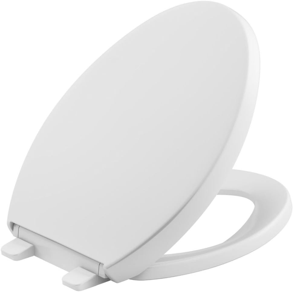 Kohler Grip-Tight Reveal Q3 Quiet-Close Elongated Toilet Seat - Sleek Design, Anti-Shift, Easy Clean Install