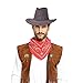 Amosfun chapeau de cowboy gilet costume shérif costume cowboys cosplay accessoires shérif occidental ensemble carnaval costumes de fête pour adultes unisexe 3 pcs