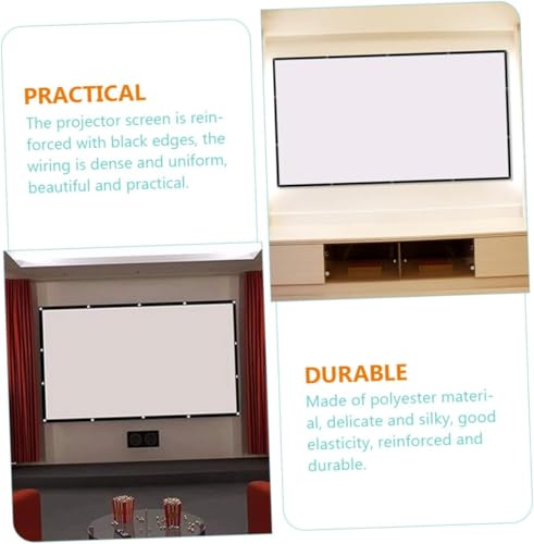 Pantalla para proyector 100 pulgadas blanca antiarrugas miniatura 5