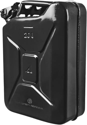Galão Combustível Militar Preto, 20 Litros, para Jeep, UTV, Quadriciclo, Moto Offroad
