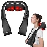 Neck Massager for Neck Pain - Shiatsu Back Massager with Heat for Pain Relief, 3D Deep Kneading Shoulder Massager for Car Home Office, Gifts for Men Women Birthday