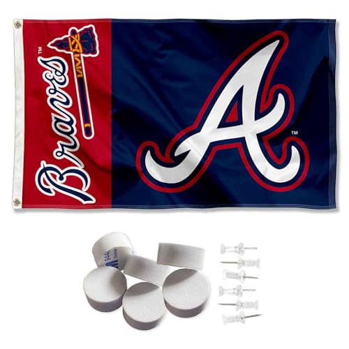 Atlanta Braves Banner tapisserie pads de fixation murale pour drapeau