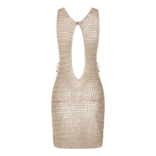 Pareo blanco como falda de playa de punto que estiliza y cubre tu bikini de forma ligera 4
