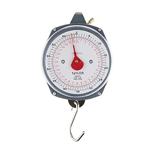 Taylor Precision Hanging Scale – Bis 280 Lb / 127 Kg, Robuste Stahlhaken, Leicht Ablesbar