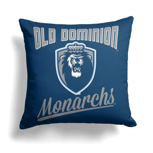 Northwest NCAA Old Dominion Monarchs Alumni Double-Sided Printed Throw Pillow, Soft Decorative Polyester Fan Cushion, Couch Bed or Game Room Decor, 18 x 18 in