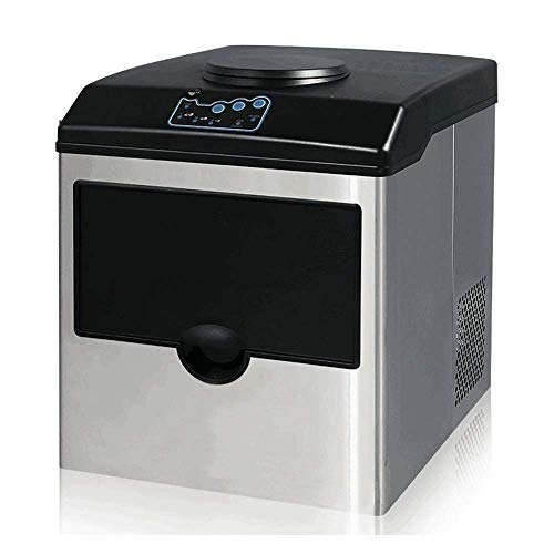 BEAGHTY Eiswürfelbereiter 25 kg Kommerzielle kleine multifunktionale Eiswürfelmaschine, tragbare Edelstahl-Eismaschine…