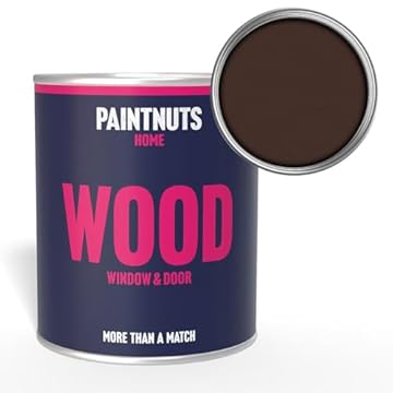 PaintNuts Wood Window & Door Paint - RAL-8017 - CHOCOLATE BROWN Satin 250ml Tin