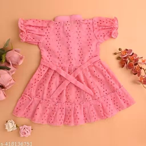 Image of Summer and all seasons girl and baby girl cotton dress |||baby girl,cotton frock