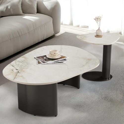 Image of Wakefit Center Table | 1 Yr Warranty | Coffee Table for Living Room Wooden, Tea Table for Living Room Wooden, Sofa Table, Free Installation from Brand, Modern Multi-Functional & Wobble-Free(Mocca)
