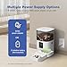 Automatic Cat Feeder, 4L Cat Food Dispenser with 10s Voice Recorder, Pet Feeder up to 8 Meals per Day, Timed Dog Feeder with Dry Food Sealed Ring (White, 4L-Basic)