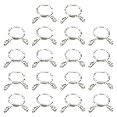 uxcell Fuel Line Hose Clips 30Pcs 10.5mm ID 12mm Max.ID 304 Stainless Steel