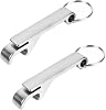2 Pcs Bottle Opener Keychain, Bottle Opener Keyring, Mini Bottle Openers Keys, for Daily Use and Gift