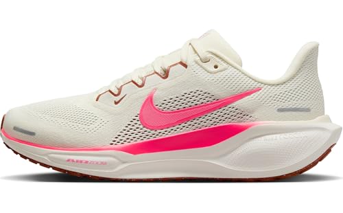 Nike Pegasus 41 Straßenlaufschuh für Damen, Zapatillas de Correr en Carretera Mujer, Coconut Milk Hot Punch Photon Dust Sail, 43 EU