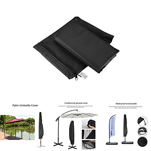 Strur Patio Umbrella Cover St614 300d Cantilever Offset Umbrella Cover Waterproof Durable With Zipper Banana Umbrella Protector Folding Umbrellas Luggage
