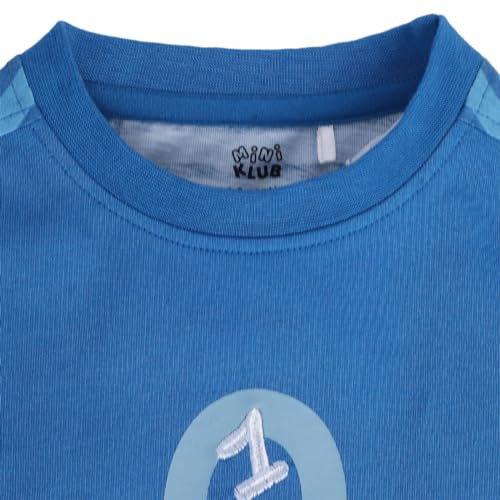 Image of miniklub Baby Collar Long Sleeve Knitted Cotton T-Shirt (Grey /Yellow Color)