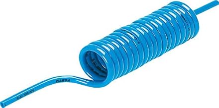PUN-6X1-S-1-BL (197590) - Manguera de plástico en espiral, longitud de trabajo: 1,0 m, diámetro exterior: 6 mm, color: azul