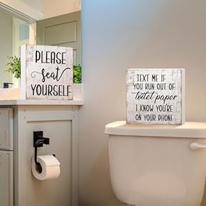 Jetec2piecesfarmhousebathroomsignsdecorwoodenboxsignfunnybathroomwallartrusticbathroomwoodplaquepleaseseatyourselfbathroomdecorforhomebathroomrestroomyellow Urban Country Home Decor Jetec 2 pieces farmhouse bathroom signs decor wooden box sign funny bathroom wall art rustic bathroom wood plaque please seat yourself bathroom decor for home bathroom restroomyellow urban country home decor