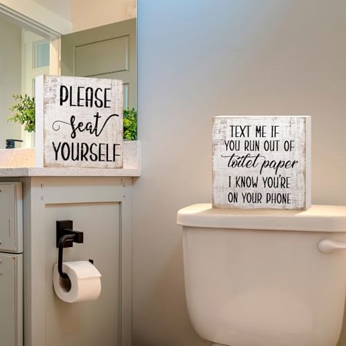 Jetec2piecesfarmhousebathroomsignsdecorwoodenboxsignfunnybathroomwallartrusticbathroomwoodplaquepleaseseatyourselfbathroomdecorforhomebathroomrestroomyellow Urban Country Home Decor Jetec 2 pieces farmhouse bathroom signs decor wooden box sign funny bathroom wall art rustic bathroom wood plaque please seat yourself bathroom decor for home bathroom restroomyellow urban country home decor