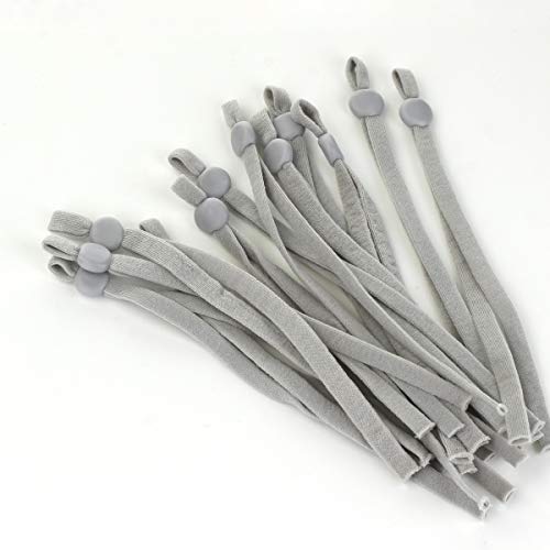 Face Mask Adjustable Ear Loops - 12Pcs - Black #TOP3