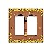 African Black Girl 2 Gang Double Rocker Light Switch Plate Covers Decorative, Sunflower Cute Cartoon Big Hair Wall Plate Decora Switchplate Faceplate for Kitchen Bedroom Living Room Decor
