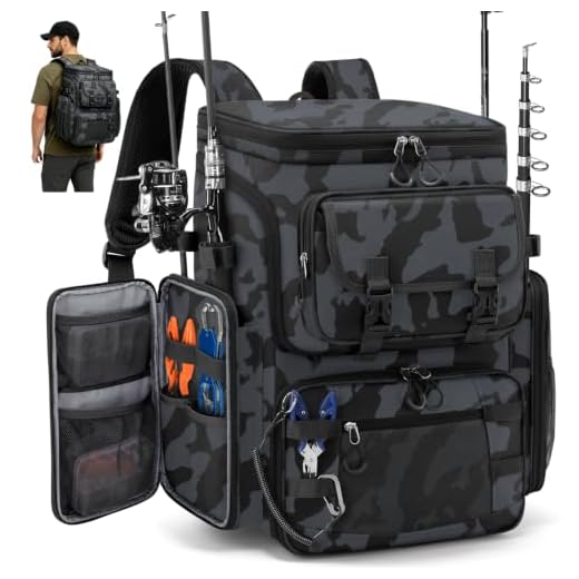 Durable Fishing Backpack with Insulated Cooler