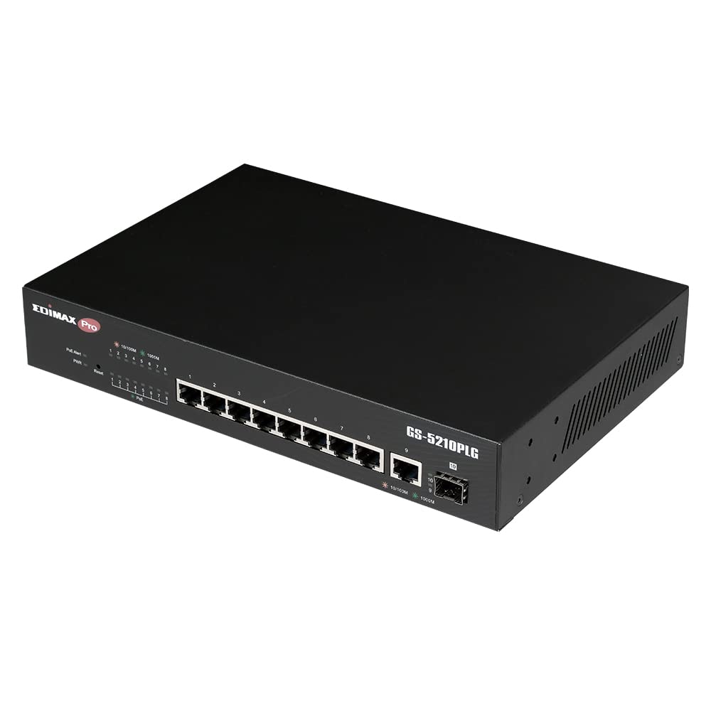 Edimax GS-5210PLG - Switch Web Smart 10 Porte Gigabit Poe+ A Lungo Raggio Dotato Di 1 Porta Sfp-image
