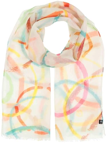 FRAAS Damen Schal mit Kreis-Muster - 70 x 180 cm - nachhaltig aus recyceltem Polyester - Perfekt für den Sommer - Sustainability Edition Honest White
