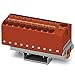 Produktbild Phoenix Contact CONTACT PTFIX 10/18X4-NS35 RD Verteilerblock, Anzahl der Anschlüsse 19, Querschnitt 0,5 mm² - 10 mm², AWG 20 - 6, Breite 28,6 mm, Rot, 8 Stück