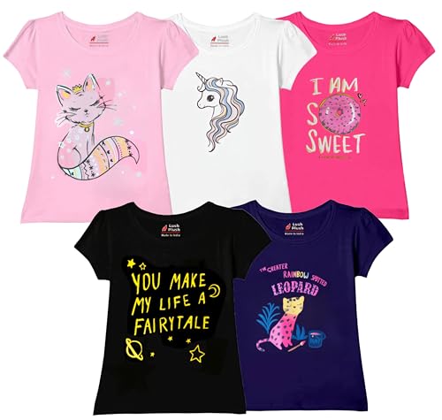 Image of Lush Plush Baby Girls Half Sleeves Cotton T-Shirts Set