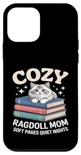 Cozy Book Lover Ragdoll Mom �\�t�g�y�[�W �Â��Ȗ� �X�}�z�P�[�X iPhone 12 mini �p