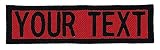 Custom Morale Name Tapes with Border, Personalized Text Patch Red