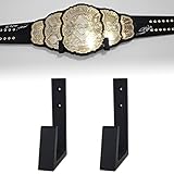 Wrestling Belt Wall Display Holder Compatible with WWE Belts, Wooden Horizontal Championship Belt Hanger Wall Mount, Durable & Easy to Install Title Belts Rack Organizer
