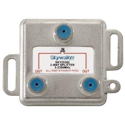 SkywalkerSignature Series Vertical 2-Way 5-2300MHz Splitter DC/IR All Port