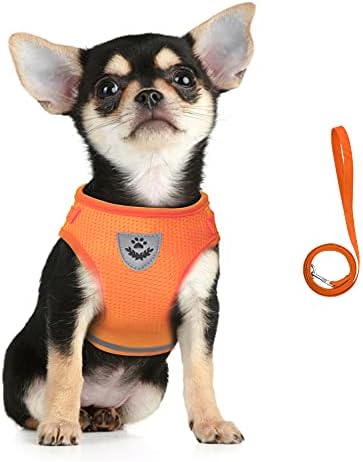 FEimaX Cat Harness and Leash Set for Walking Escape Proof Adjustable Kitten Vest Soft Mesh Puppy Chest Harnesses with Reflective Strap for Small Dogs Cats