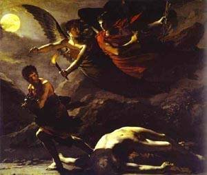 Peinture à l'huile Justice and Devine Vengeance de Prudhon 1804 en format 12x16 pouces