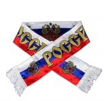 Größe:14 cm x 140 cm WW Fanschal Wendeschal Russland 14 cm x 140 cm mit Adler шарф россия