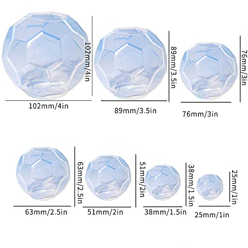 7 Pack Sliced Ball Silicone Mold 4 Inch Sphere Mold Hexagon Sliced Ball Mold 4 Inch Ball Shape Silicone Mold For Candle Cylinder Resin Mold 3D Candle Silicone Mold Ball Soap Mold Decoration Mold #TOP6