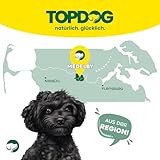 Topdog Kaninchenohren für Hunde 12 x 70g - Ohne Fell - Getrocknete Hasenohren mit Hühnchenfilet - 100% natürlich ohne Zusatzstoffe und fettarm - Idealer Kausnack mit intensivem Geschmack